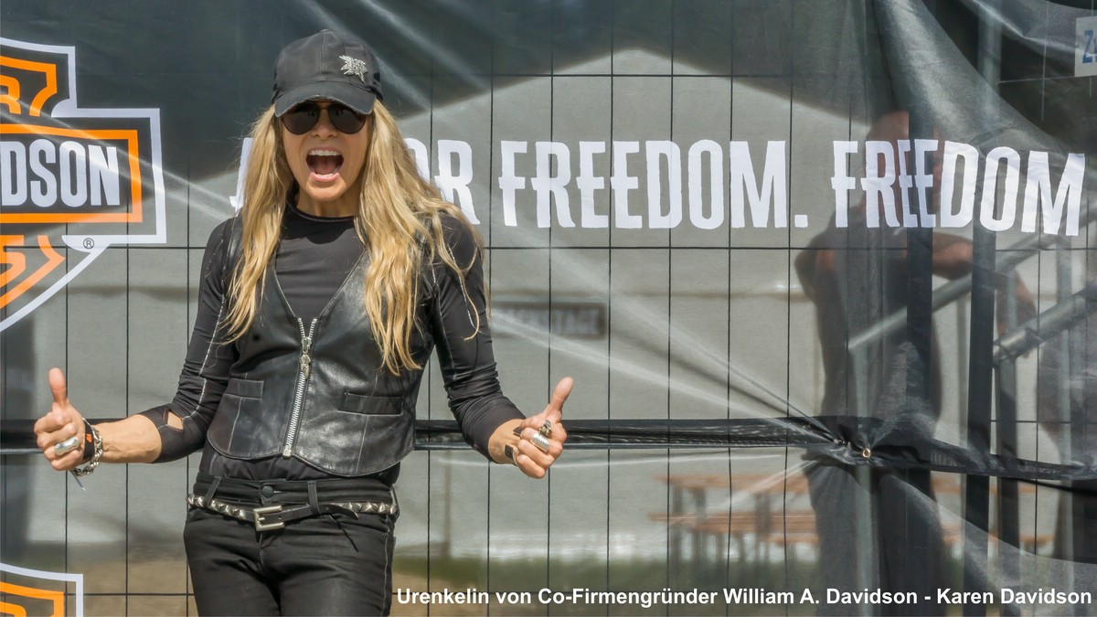 Harley Davidson European Bike Week 2017 am Faakersee / Urenkelin von Co-Firmengrnder William A. Davidson 